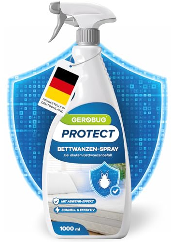 Gerobug Bettwanzen-Spray 1000 ml - schnell & effektiv loswerden für Matratzen, Möbel, Hotels & auf Reisen - Sofortschutz-Mittel gegen Bettwanzen, beste Alternative zur Bettwanzenfalle