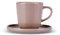 KARACA Eric Turkish Coffee Cup Set for 4 People - 8 Piece Coffee Cups with Saucers - Small Stoneware Espresso Cups Set - Ideal for Serving Arabic Coffee, Greek Coffee (88ml)