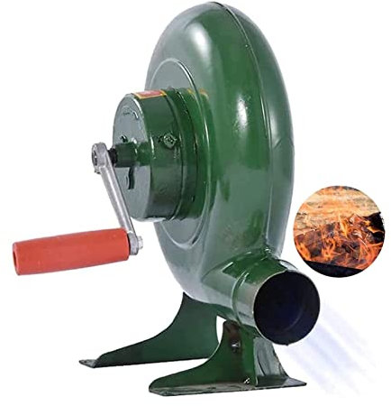 NNBDEY Grillventilator, tragbarer Handkurbelventilator, Luftgebläse, Handkurbelventilator, Luftgebläse für Grillen, Picknick, Camping, Wandern, Kochwerkzeug, Campingkocher-Zubeh