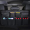 LBUQGGCN Auto Kofferraum Organizer FüR Land Rover Discovery Sport Range Rover Evoque, RüCksitz Kofferraumtasche HäNge Mehrere Taschen Aufbewahrungstasche ZubehöR,Leather-Black
