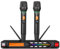 Depusheng R7 Wireless Microphone Set with Two Wireless Dynamic Handheld Microphones Receiving Range of 80 Meters Suitable for Karaoke Concert Stage