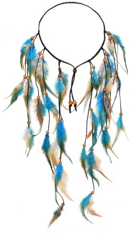 Diadema De Plumas De 1 Pieza, Diadema Trenzada, Diadema Retro De Personalidad, Accesorios Para El Cabello Boho, Accesorios Para El Cabello Para Mujeres.