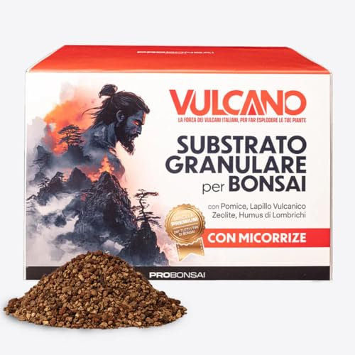 Probonsai Vulcano - Substrato Granulare per Bonsai | 5L | Drenaggio Perfetto e Radici Sane | Terriccio con Pomice, Lapillo, Zeolite, Humus e Micorrize | Pronto all'Uso