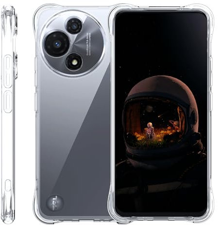 zZjoOoj Funda de silicona transparente para TCL 60 R 5G con esquinas protectoras antigolpes, funda transparente de TPU suave, resistente a los arañazos