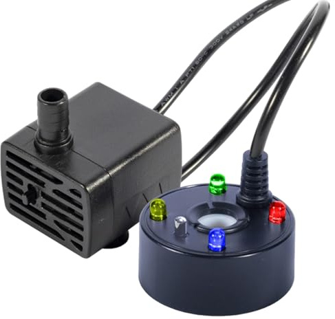 Generador de Niebla USB 5V - Atomizador con Bomba de Agua y Luces LED | Máquina de Humo para Acuario | Humidificador de Aire para Estanque, Decoración de Paisaje Fuente, Iluminación Colorida Pecera