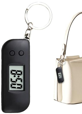 Digital Pocket Watch, Glow-in-the-Dark Digital Keyring Watch with LED Display for Student - Clock Keychain for Youth Teens Boys Girls Women Family Friends Athletes Son Daughter