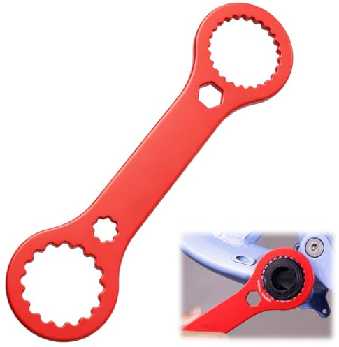 AOQCFS BB Axis Wrench Bottom Bracket Tool – DUB/TL-FC32 Adapter Spanner, Aluminium Alloy Bottom Bracket Removal Wrench, Lightweight Bicycle Repair Tool for Home Mechanics