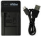 vhbw USB Ladegerät kompatibel mit Eken H9 4K, H8, H8 Pro, H8R, H9, H9R, PG1050 Kamera Camcorder-Akku - Ladeschale, Ladekontrollanzeige