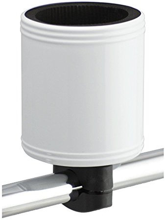 Kroozie 2.0 Fahrrad-Flaschenhalter - Stabiler Edelstahl Fahrrad-Getränkehalter für Lenker, horizontale Stangen & Tassen bis 850 ml - Kinderwagen, Cruiser, Roller & E-Bike-Zubehör, Weiß