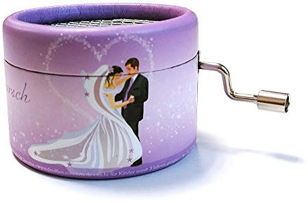 Spieluhr mit der Melodie vom Hochzeitsmarsch von F. Mendelssohn-Bartholdy (Kurbelwerk, Mini-Drehorgel, Spieldose, Musik Box) ein schönes Geschenk, Überaschung, Aufmerksamkeit und Gruß