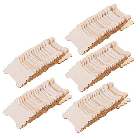 P Prettyia 100 Pieces Wooden Thread Floss Bobbins Ribbon Twine Reel Organizer