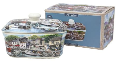 Old Harbour Design Fine China Ceramic Butter Dish Holder
