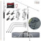 AMBITFUL Stainless Steel Heavy Duty C-Stand, 150cm-320cm Adjustable Photographic Sturdy Tripod for Reflectors, Softboxes, Monolights, Umbrellas,Heavy Duty Holding Arm