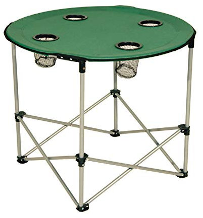 Haberkorn-Garten Anglertisch klappbarer Campingtisch mit Getränkemulden und Tragetasche