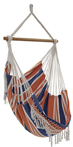 Vivere B540 Hängematte Sessel Baumwolle, Orange Punch, mehrfabig
