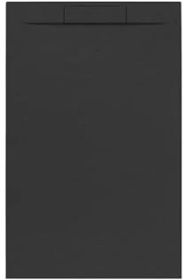 Piatto Doccia 100X90 cm nero Line PLUS In Resina e Polvere Di Marmo Con Griglia Laterale IN MARMORESINA FRASCIO