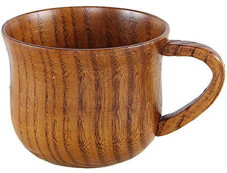 Anawakia Tasse à café en bois naturel - Tasse à café et à thé en bois (170 ml)