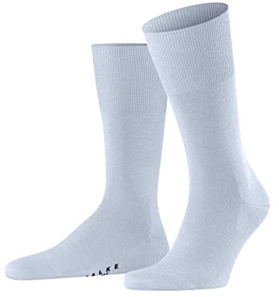 FALKE Herren Socken Airport M So Wolle Baumwolle einfarbig 1 Paar, Blau Light Blue 6594, 45-46