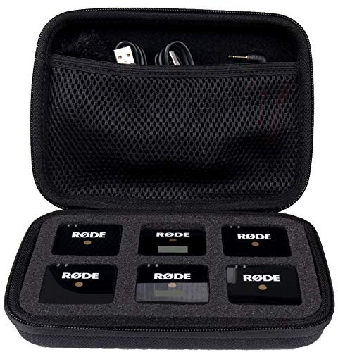 co2CREA Hard Travel Storage Case Compatible with RODE Wireless Go/Wireless GO II 2 Microphone Radio System