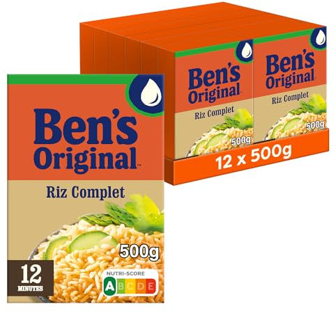 BEN'S ORIGINAL Riz Complet Vrac 12 minutes (12x500g)