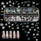SAVITA 60pcs 12 Sizes 3D Acrylic Butterfly Flowers for Nails, 3D Nail Charms Flat Nails Accessories for DIY Nail Art Designs Jewelry Making (Colorful Flash)