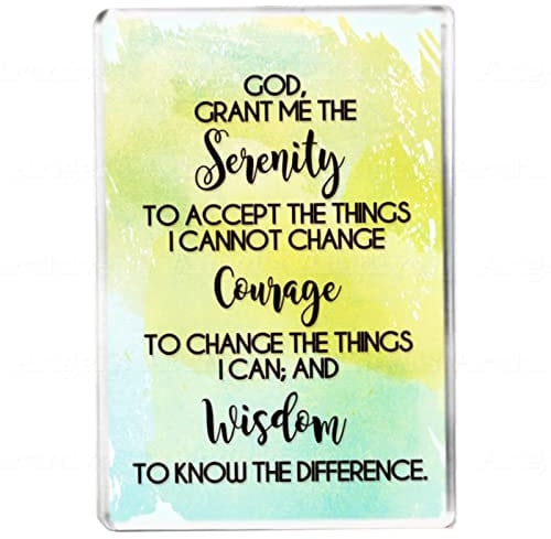 Serenity Prayer - Religious Christian Verse - Ombre Design - Fridge Magnet - Keepsake Gift