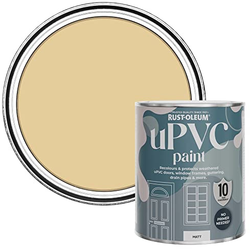 Rust-Oleum Yellow uPVC Door and Window Paint in Matt Finish - Sandstorm 750ml