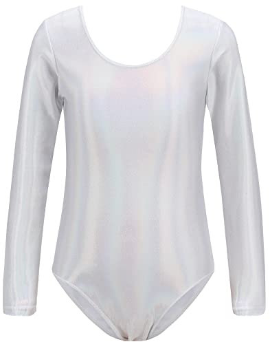SEAUR - Gymnastikanzug Kinder Mädchen Turnanzug Langarm Trikot Gymnastik Tanzen Kleidung Ballet Yoga Kleid Klassisch für 3-16 Jahre - 122/128 9-10 Jahre