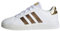adidas Grand Court Sustainable Lace Shoes, Sneaker, Cloud White/Cloud White/Matte Gold, 36 EU