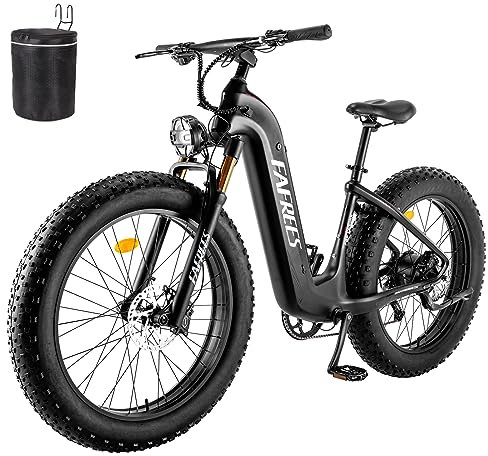 Fafrees [ Offiziell F26 CarbonX 48V/1080WH Batterie Hydraulische Scheibenbremsen E Bike, Elektro Fatbike 26 x4,8 Zoll, 180KG 9-9-Gang Elektrisches Mountainbike,Elektrofahrrad 95N.m Ebike