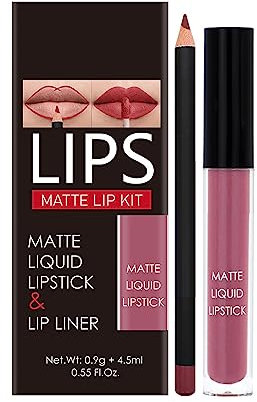 Ever after Pigments 12 Color Lip Thread Pen Lip Glaze Set Nude Non Stick Cup Lipstick Lasting Mist Face Highly Pigmented Color And Instant Shine5ml Dark Lip Liner (D, A)