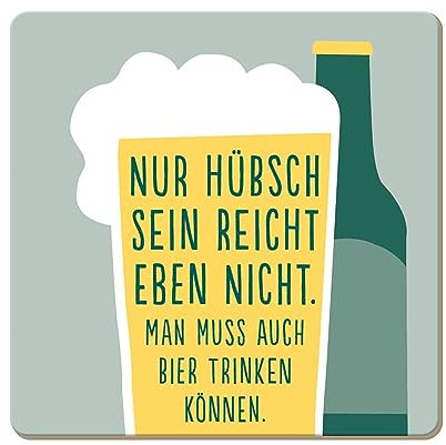 Grafik Werkstatt lustiger Untersetzer aus Kork | Nur hübsch Sein, Bunt