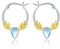 Elch Creolen 925er-Sterlingsilber Mondstein Ohrringe Rentier Creolen Hirsch Ohrringe Hypoallergen Tierschmuck Geschenke für Frauen Weihnachten