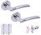 HANDLEZONE® Columba Premium Internal Door Handle Pack, Complete with Lever Handles on Rose, 76mm Latch, 75mm Ball Bearing Hinges - Dual Finish Polished/Satin Chrome