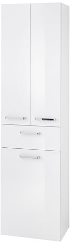 Pelipal GmbH Hochschrank, Holzwerkstoff, Weiß Glanz, H 185,5 x B 50 x T 33 cm
