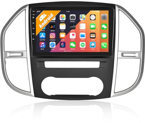 CAMECHO Android 13 Autoradio mit Navi für Mercedes Benz Vito 3 W447 (2014-2020),Doppel Din Autoradio mit 10,1 Zoll Bildschirm Bluetooth RDS/FM MirrorLink und USB