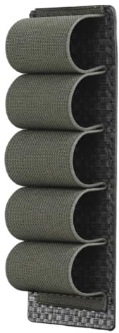 Peminkoo Tactical Ammo Pouch Molle 5 Rounds 12 Gauge Fucile da caccia Supporto appeso Proiettile Cartuccia