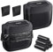 AXNSATRE Mini Car Bins Trash Bins - 2 Packs Black Car Rubbish Bin with Built-in Storage Garbage Bag, 90Pcs Trash Bags + 2 Car Hooks, Car Accessories, No need to frequently change garbage bags