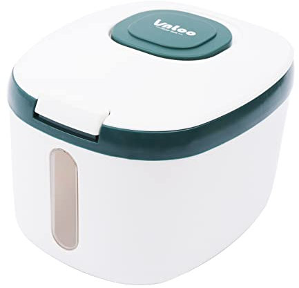 KumuJ 5kg Mehl Vorratsbehälter für Lebensmittel Reisbehälter Behälter Insektensicher Aufbewahrungsbehälter für Reis Luftdichte Kunststoff Reis Trockenfutter Müslidosen Lebensmittel Schüttdosen (Grün)