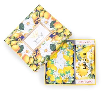 Savon mains Guest Car avec porte-savon en céramique Positano Saponette parfumés au citron, savon solide, végétal, naturel, fabriqué en Italie 100 g