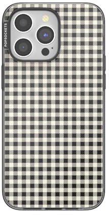 PopSockets iPhone 15 Pro Max Case Compatible with MagSafe, Phone Case for iPhone 15 Pro Max, Wireless Charging Compatible, Case Only, Cute Gingham