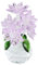 Tokenhigh Kristall-Blumenfigur, Gänseblümchen-Blumenstrauß, Sammlerstück, Glas-Gänseblümchen mit Kristallvase, Sammlerstück, Geschenke für Frauen, Zuhause, Zimmer, Hochzeit, Party, Dekoration (lila)