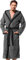 Morgenstern Cadiz Salamanque Peignoir à capuche pour homme en tissu éponge 100 % coton, gris/noir/gris, XXL