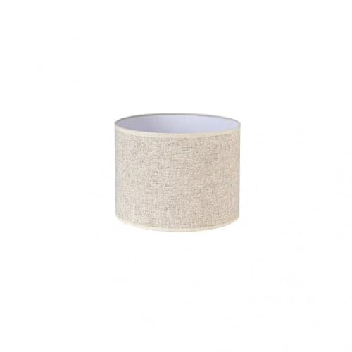 Pantalla cilíndrica de lino beige E27, 25x25x20 cm, ideal para lámparas decorativas y ambientar espacios con estilo.