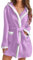 Qixiu Bademantel Damen,Bademantel große größen Damen,Fleece Bademantel Damen,kuschel Bademantel Damen flauschig,Bademantel Damen weiß,morgenmantel Damen leicht,Bademantel mit Reissverschluss Damen