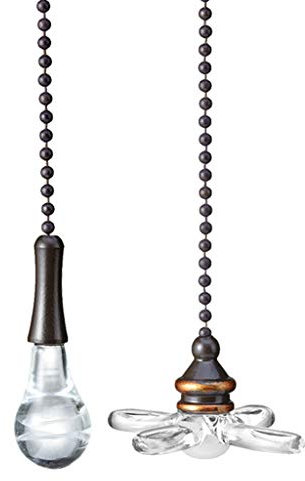 WOURRD 2 Stück Vintage Deckenventilator Zugketten Dekorative Verlängerung Perlenkugel Ventilator Kettenverbinder Kronleuchter Zubehör
