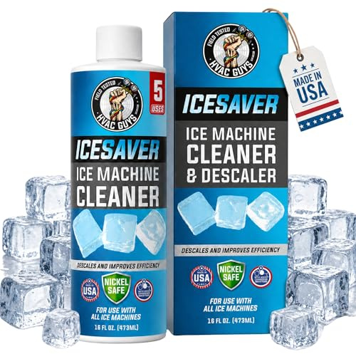 HVAC Guys Nickel Safe Ice Machine Cleaner and Descaler 16oz | Descales & Improves Efficiency | Universal Ice Maker Cleaner Compatible with Most Brands | Made in the USA