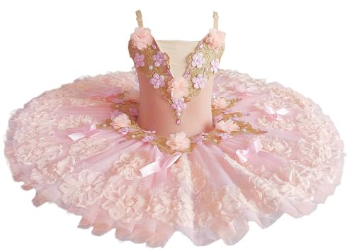 GZKDKZB Professionelle Ballett Tutu Pfannkuchen Kinder Rosa Schwanensee Ballett Kostüm Kinder Danse Mädchen Ballerine Tutu Röcke