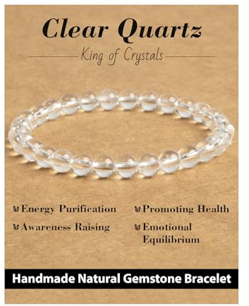 Landorilo Heilstein Armband für Damen Herren 6mm, 31 Natursteinarten | Echte Naturstein Perlen, Perlenarmband für Chakren, Personalisierte Geschenke für Sie & Energiekarten,Inklusive Ersatzperlen