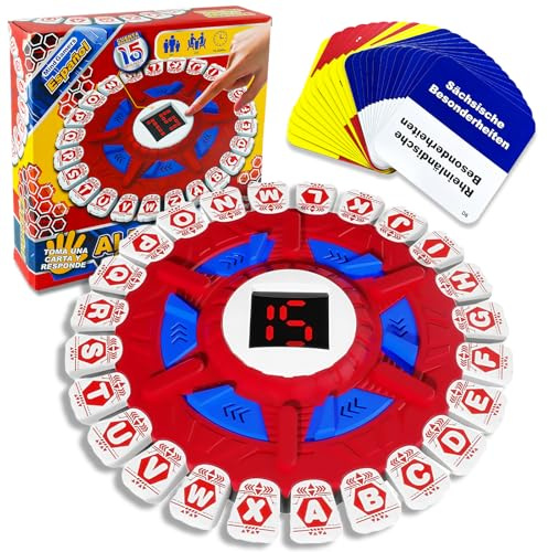 rytopt Deutsch - Rasende Wörter Spiel, Wortspiel 24 Tasten Buchstaben Drücken Familienspiel Partyspiele mit Deutscher, Brettspiele Partyspiele für Erwachsene